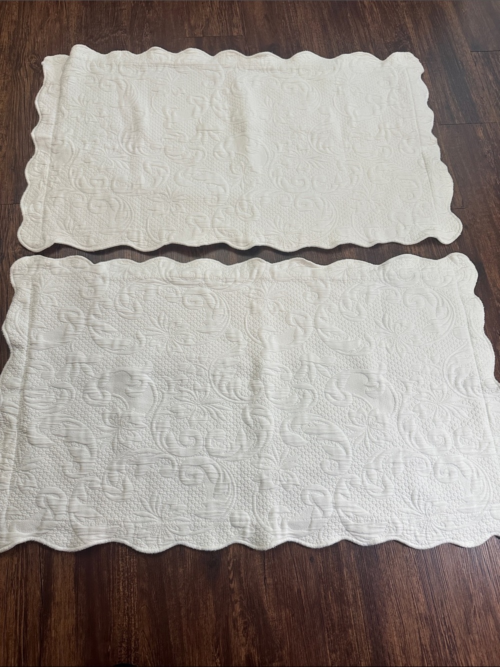 COLCHAS S DOMINGOS King Pillow Shams Vintage Matelassé Ivory set of 2